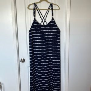 Cacique long night gown. Navy and white size 22/24